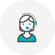 icon girl with headset