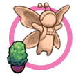 Butterfly avatar with a plant icon